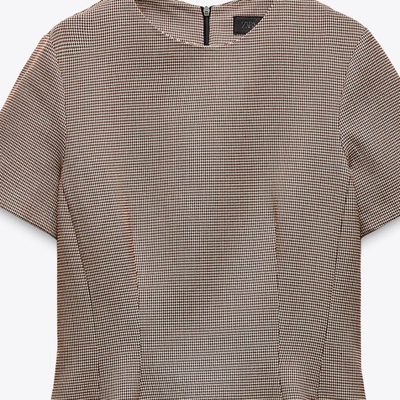 ZARA ZW COLLECTION Pleated Plaid Dress - Picture 2 of 5